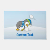 Kleine pinguïn krijgen een sneeuwbal deurmat (Voorkant)