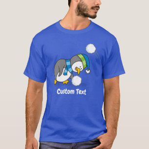 Kleine Pinguïn Krijgt Een Sneeuwbal T-shirt