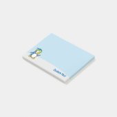 Kleine pinguïn loopt op sneeuw Post-it-notities Post-it® Notes (Schuin)