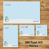 Kleine pinguïn loopt op sneeuw Post-it-notities Post-it® Notes
