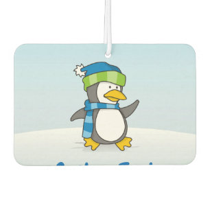 Kleine pinguïn lopen op sneeuw Een beetje pinguïn Luchtverfrisser