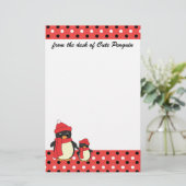 Kleine pinguïn meenemen voor een Walk Briefpapier (Staand voorkant)