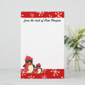 Kleine pinguïn meenemen voor een Walk Briefpapier (Staand voorkant)