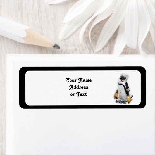 Kleine pinguïn met sleutelvistuig etiket (Insitu)