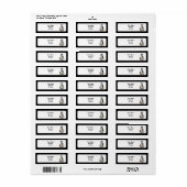 Kleine pinguïn met sleutelvistuig etiket (Full Sheet)