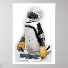 Kleine pinguïn met sleutelvistuig poster