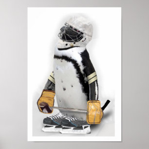 Kleine pinguïn met sleutelvistuig poster
