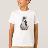 Kleine pinguïn met sleutelvistuig t-shirt (Voorkant)