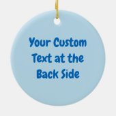 Kleine pinguïn met sneeuwbalken keramisch ornament (Achterkant)