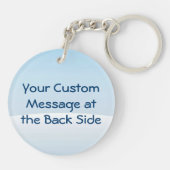 Kleine pinguïn met sneeuwballen die Sleutelhanger (Achterkant)