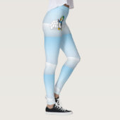 Kleine pinguïn met sneeuwballen leggings (Rechts)