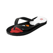 Kleine Pinguïn Monogrammed Leuke Cartoon Funny Bir Kinder Teenslippers (Schuin)