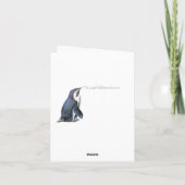 Kleine pinguïn op reis, Wenskaart Feestdagen Kaart (Achterkant)