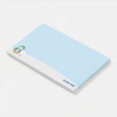 Kleine pinguïn zittend met sneeuwballen Post-it br Post-it® Notes (Schuin)