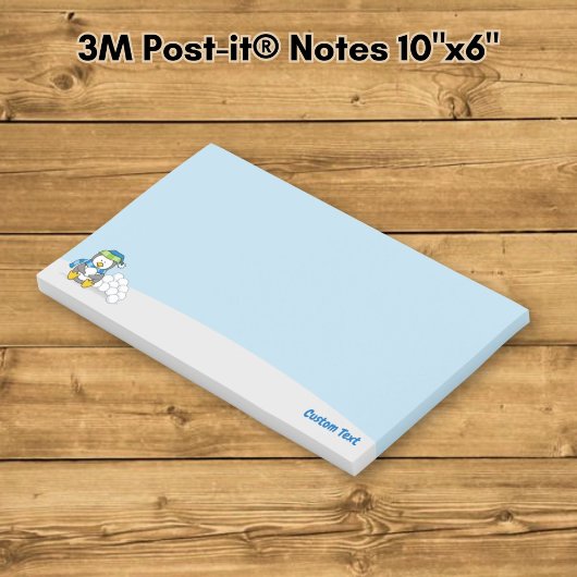 Kleine pinguïn zittend met sneeuwballen Post-it br Post-it® Notes