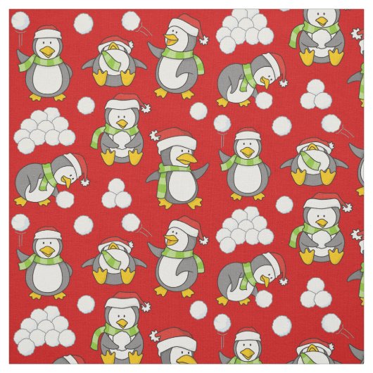 Kleine pinguïnpatronen stof (Swatch)