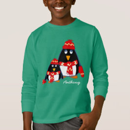 Kleine pinguïns | Aangepaste naam T-shirt