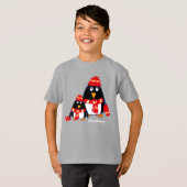 Kleine pinguïns | Aangepaste naam T-shirt (Voorkant volledig)