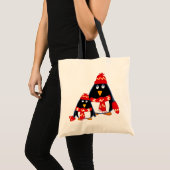 Kleine pinguïns. kerstcadeau tote bag (Voorkant (product))