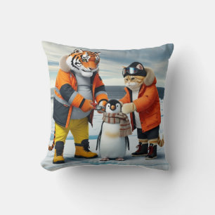 Kleine Pinguïns Redden: Oranje Kat en Vette Tijger Kussen