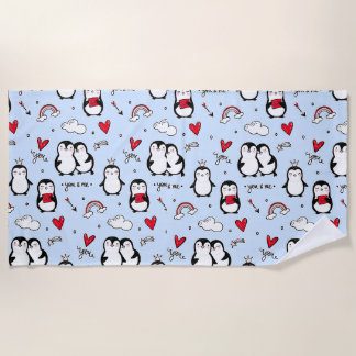 Kleine pinguïns strandlaken