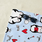Kleine pinguïns strandlaken (In situ)