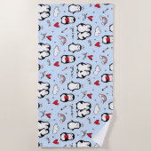 Kleine pinguïns strandlaken (Voorkant)
