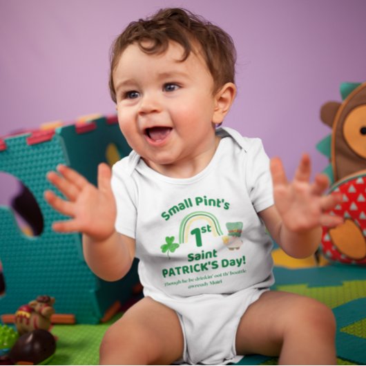 Kleine Pint's eerste St. Patrick's Day Funny Romper