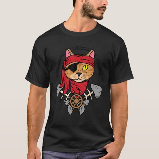 kleine piraat kat t-shirt (Voorkant)