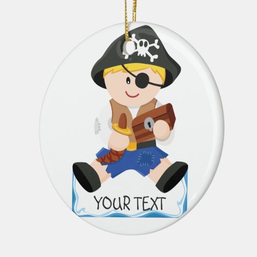 Kleine piraat keramisch ornament (Links)