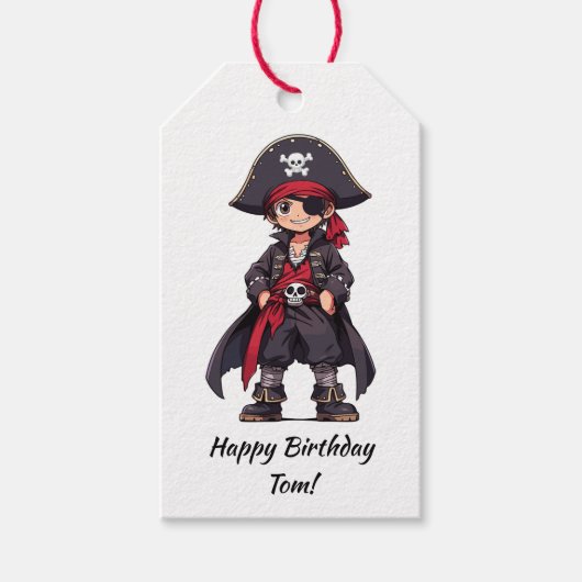 Kleine Pirate Kinderen Verjaardag Cadeaulabel (Voorkant)