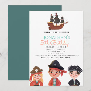 Kleine piraten van de 5e verjaardag aankondiging