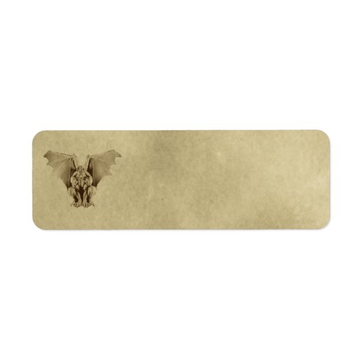 Kleine Plain Gargoyle Apothecary Label (Voorkant)