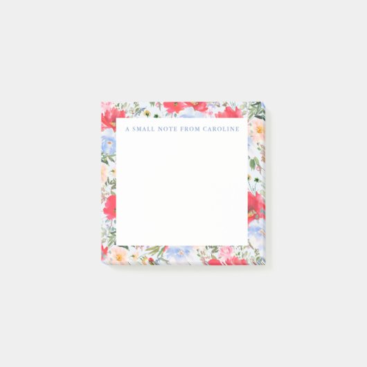 Kleine plaknotitie bloemige Post-It-notities Post-it® Notes (Voorkant)