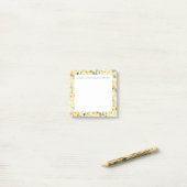 Kleine plaknotitie Geel Aquarel Bloem Post-it® Notes (Op bureau)