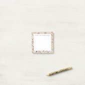 Kleine plaknotitie wilde bloem aquarel bloem post-it® notes (Op bureau)