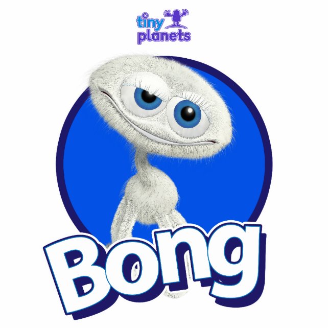 Kleine Planeten Bong. Staand Fotobeeldje (Voorkant)