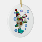 Kleine planeten Sneeuwprobleem Keramisch Ornament (Rechts)