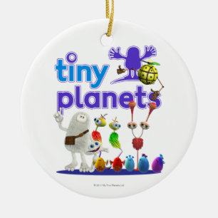 Kleine planetenfamilie keramisch ornament