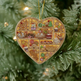 Kleine Planken Kerst Bakkerij Gebakken Traktaties  Keramisch Ornament