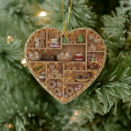 Kleine Planken Kerst Bakkerij Kerstkoekjes 2Dprint Keramisch Ornament