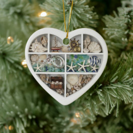 Kleine Planken Zeevaart Oceaan Zee Strand 2D print Keramisch Ornament