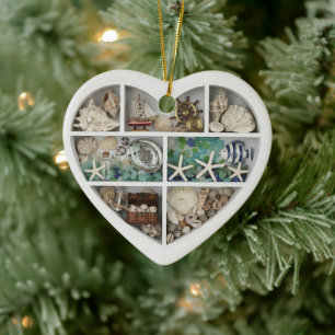 Kleine Planken Zeevaart Oceaan Zee Strand 2D print Keramisch Ornament