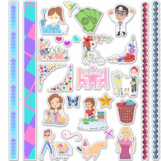 Kleine Planners Verscheidenheid Stickers & Washi (Voorkant)