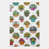 Kleine Planten In Potten Theedoek (Verticaal)