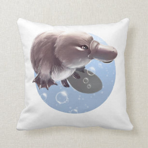 Kleine platypusillustratie in Cute Little - Pillow Kussen