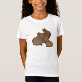 Kleine pluizige konijntjes t-shirt