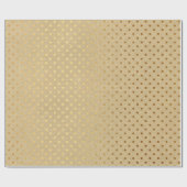 Kleine pokdots Kraft Gold Elegant minima Cadeaupapier (Vlak)