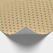 Kleine pokdots Kraft Gold Elegant minima Cadeaupapier (Hoek)