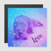 Kleine Polaire Beer die zijn hoofd op de sneeuw ze (Voorkant / Achterkant)